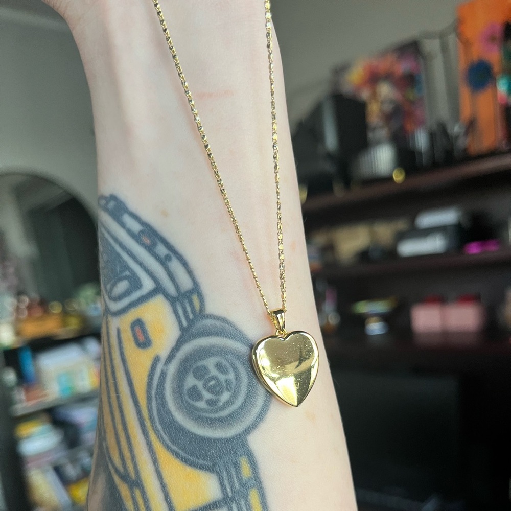 14k Gold Dipped Heart Letter “K” Pendant Necklace by A New Day - Picture 10 of 10